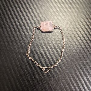 Rose Quartz Twisted Wire Bracelet
